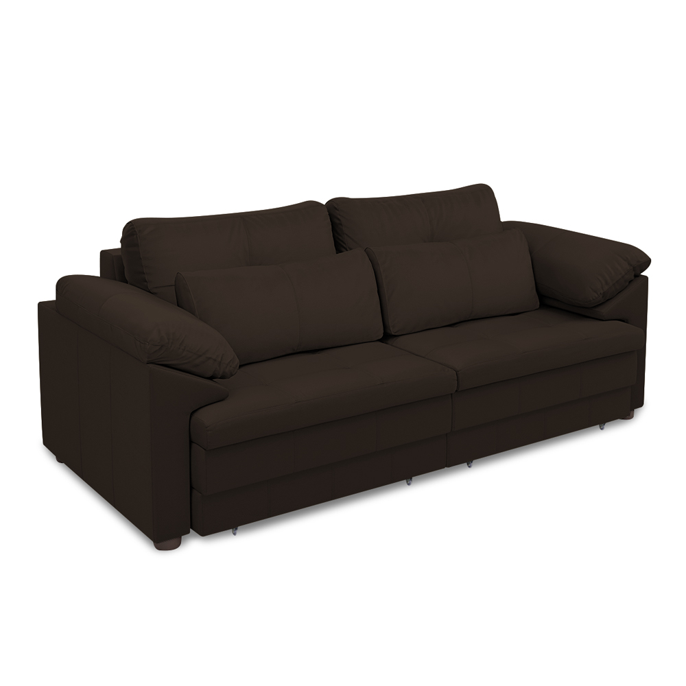 Sofá Retrátil Elétrico Sala de Estar Nolan Bipartido 250cm Conforto Premium em Couro Marrom G58 - Gran Belo