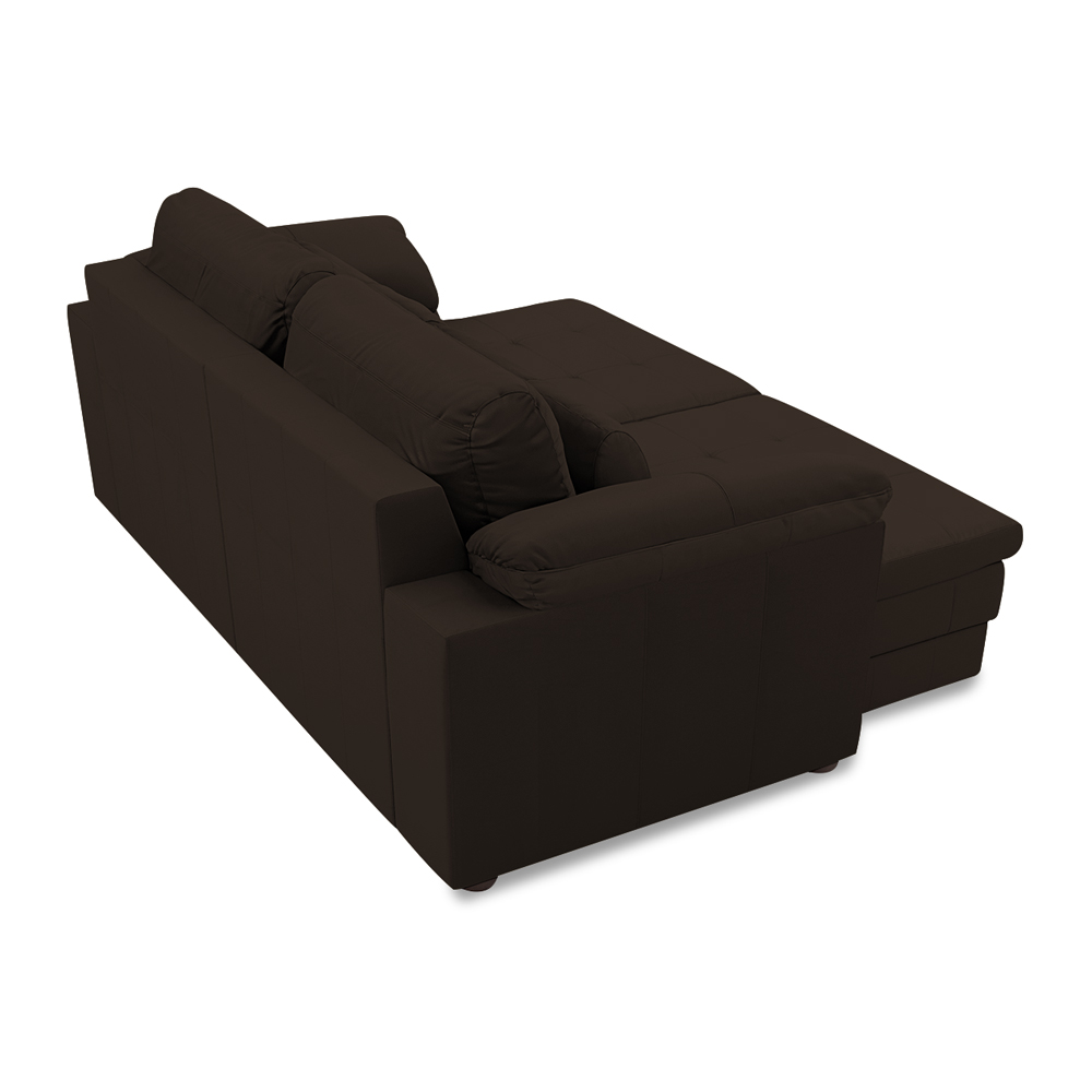 Sofá Retrátil Elétrico Sala de Estar Nolan Bipartido 250cm Conforto Premium em Couro Marrom G58 - Gran Belo
