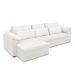 Sofá Retrátil Elétrico Sala de Estar Nolan Bipartido 257cm Conforto Premium em Couro Branco G58 - Gran Belo