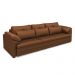 Sofá Retrátil Elétrico Sala de Estar Nolan Bipartido 332cm Conforto Premium em Couro Caramelo G58 - Gran Belo