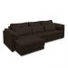 Sofá Retrátil Elétrico Sala de Estar Nolan Bipartido 332cm Conforto Premium em Couro Marrom G58 - Gran Belo