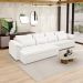 Sofá Retrátil Elétrico Sala de Estar Nolan Bipartido 339cm Conforto Premium em Couro Branco G58 - Gran Belo