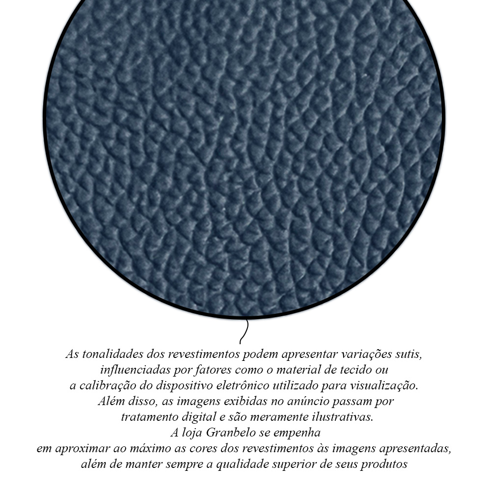 Sofá Retrátil Elétrico Sala de Estar Nolan Bipartido 414cm Conforto Premium em Couro Azul Marinho G58 - Gran Belo