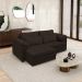 Sofá Retrátil Manual Sala de Estar Nolan Bipartido 175cm Conforto Premium em Couro Marrom G58 - Gran Belo