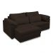 Sofá Retrátil Manual Sala de Estar Nolan Bipartido 175cm Conforto Premium em Couro Marrom G58 - Gran Belo