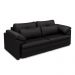 Sofá Retrátil Manual Sala de Estar Nolan Bipartido 175cm Conforto Premium em Couro Preto Brilho G58 - Gran Belo