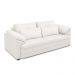 Sofá Retrátil Manual Sala de Estar Nolan Bipartido 215cm Conforto Premium em Couro Branco G58 - Gran Belo