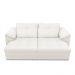 Sofá Retrátil Manual Sala de Estar Nolan Bipartido 215cm Conforto Premium em Couro Branco G58 - Gran Belo
