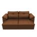 Sofá Retrátil Manual Sala de Estar Nolan Bipartido 215cm Conforto Premium em Couro Caramelo G58 - Gran Belo