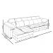 Sofá Retrátil Manual Sala de Estar Nolan Bipartido 297cm Conforto Premium em Couro Cinza G58 - Gran Belo