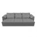Sofá Retrátil Manual Sala de Estar Nolan Bipartido 297cm Conforto Premium em Couro Cinza G58 - Gran Belo