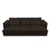 Sofá Retrátil Manual Sala de Estar Nolan Bipartido 332cm Conforto Premium em Couro Marrom G58 - Gran Belo