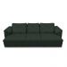 Sofá Retrátil Manual Sala de Estar Nolan Bipartido 332cm Conforto Premium em Couro Verde G58 - Gran Belo