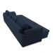 Sofá Retrátil Manual Sala de Estar Nolan Bipartido 414cm Conforto Premium em Couro Azul Marinho G58 - Gran Belo