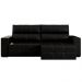 Sofá Retrátil Reclinável 3 Lugares Sala de Estar 224cm Russo Couro Preto G52 - Gran Belo