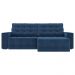 Sofá Retrátil e Reclinável 274cm com USB Elliot Suede Azul Marinho G52 - Gran Belo