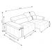 Sofá Retrátil e Reclinável 3 Lugares Maitê 226 cm Couro Camel G43 - Gran Belo