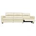 Sofá Sala de Cinema Elétrico Maldivas Reclinável Retrátil 4 Lugares 281cm Couro Off White G40 - Gran Belo