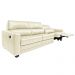 Sofá Sala de Cinema Elétrico Maldivas Reclinável Retrátil 4 Lugares 281cm Couro Off White G40 - Gran Belo