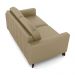 Sofá Sala de Estar Living 3 Lugares 200cm Presley Pés Madeira Couro Bege G52 - Gran Belo