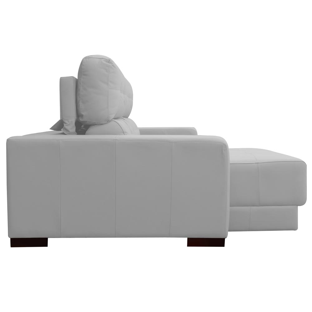 Sofá Sala de Estar Retrátil e Reclinável 3 Lugares Lisboa 230cm Couro Branco G58 - Gran Belo