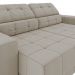 Sofá Sala de Estar Retrátil e Reclinável 3 Lugares Lisboa 230cm Couro Off White G58 - Gran Belo