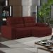 Sofá Sala de Estar Retrátil e Reclinável 4 Lugares Lisboa 250cm Couro Vermelho G58 - Gran Belo