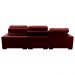 Sofá Sala de Estar Retrátil e Reclinável 5 Lugares Lisboa 290cm Couro Vermelho G58 - Gran Belo