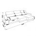 Sofá Sala de Estar Retrátil e Reclinável 5 Lugares Lisboa 320cm Couro Off White G58 - Gran Belo