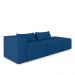 Sofá Versátil Sala de Estar Atlanta 318cm Modulado Veludo Azul G52 - Gran Belo