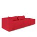 Sofá Versátil Sala de Estar Atlanta 318cm Modulado Veludo Vermelho G52 - Gran Belo