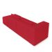 Sofá Versátil Sala de Estar Atlanta 318cm Modulado Veludo Vermelho G52 - Gran Belo