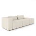 Sofá Versátil Sala de Estar Atlanta 378cm Modulado Linho Off White G52 - Gran Belo