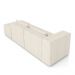Sofá Versátil Sala de Estar Atlanta 378cm Modulado Linho Off White G52 - Gran Belo