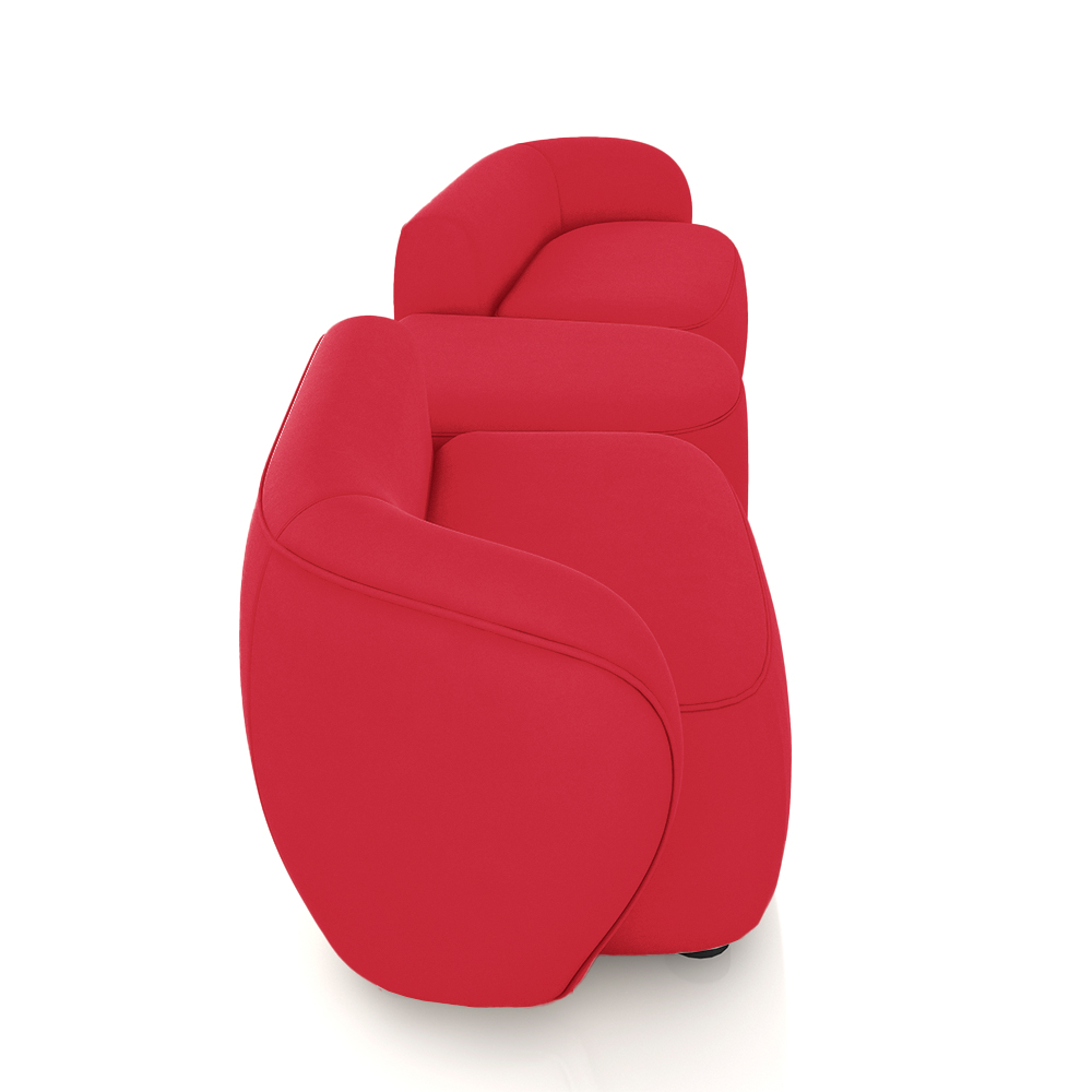 Sofá Versátil Sala de Estar Egito 302cm Modulado Veludo Vermelho G52 - Gran Belo