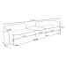 Sofá Versátil Sala de Estar Egito 322cm Modulado Bouclê Branco G52 - Gran Belo