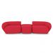 Sofá Versátil Sala de Estar Egito 322cm Modulado Veludo Vermelho G52 - Gran Belo