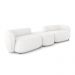 Sofá Versátil Sala de Estar Egito 342cm Modulado Bouclê Branco G52 - Gran Belo