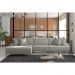 Sofá com Chaise Esquerda 294cm Índico Linho Cinza G52 - Gran Belo