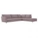 Sofá de Canto Chaise Direito 267 cm Olívia Suede Rosê G52 - Gran Belo