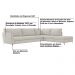Sofá de Canto Chaise Direito 307 cm Olívia Suede Bege G52 - Gran Belo