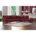 Sofá de Canto Chaise Direito 307 cm Olívia Suede Bordô G52 - Gran Belo