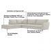 Sofá de Canto Chaise Esquerdo 267 cm Olívia Suede Bege G52 - Gran Belo