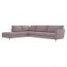Sofá de Canto Chaise Esquerdo 267 cm Olívia Suede Rosê G52 - Gran Belo
