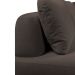 Sofá de Canto Modulado Vercelli 522cm com Almofadas Soltas e Puff Veludo Luxo Marrom  G92 - Gran Belo