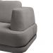 Sofá de Canto Modulado Vercelli 562cm com Almofadas Soltas e Puff Veludo Luxo Cinza G92 - Gran Belo