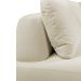 Sofá de Canto Modulado Vercelli 562cm com Almofadas Soltas e Puff Veludo Luxo Off White G92 - Gran Belo