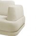 Sofá de Canto Modulado Vercelli 562cm com Almofadas Soltas e Puff Veludo Luxo Off White G92 - Gran Belo