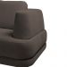Sofá de Canto Modulado Vercelli 602cm com Almofadas Soltas e Puff Veludo Luxo Marrom  G92 - Gran Belo