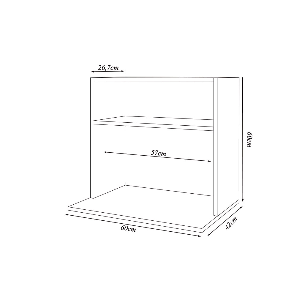 Suporte Suspenso Ituni MDP/BP para Micro-ondas Branco G96 - Gran Belo